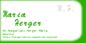 maria herger business card